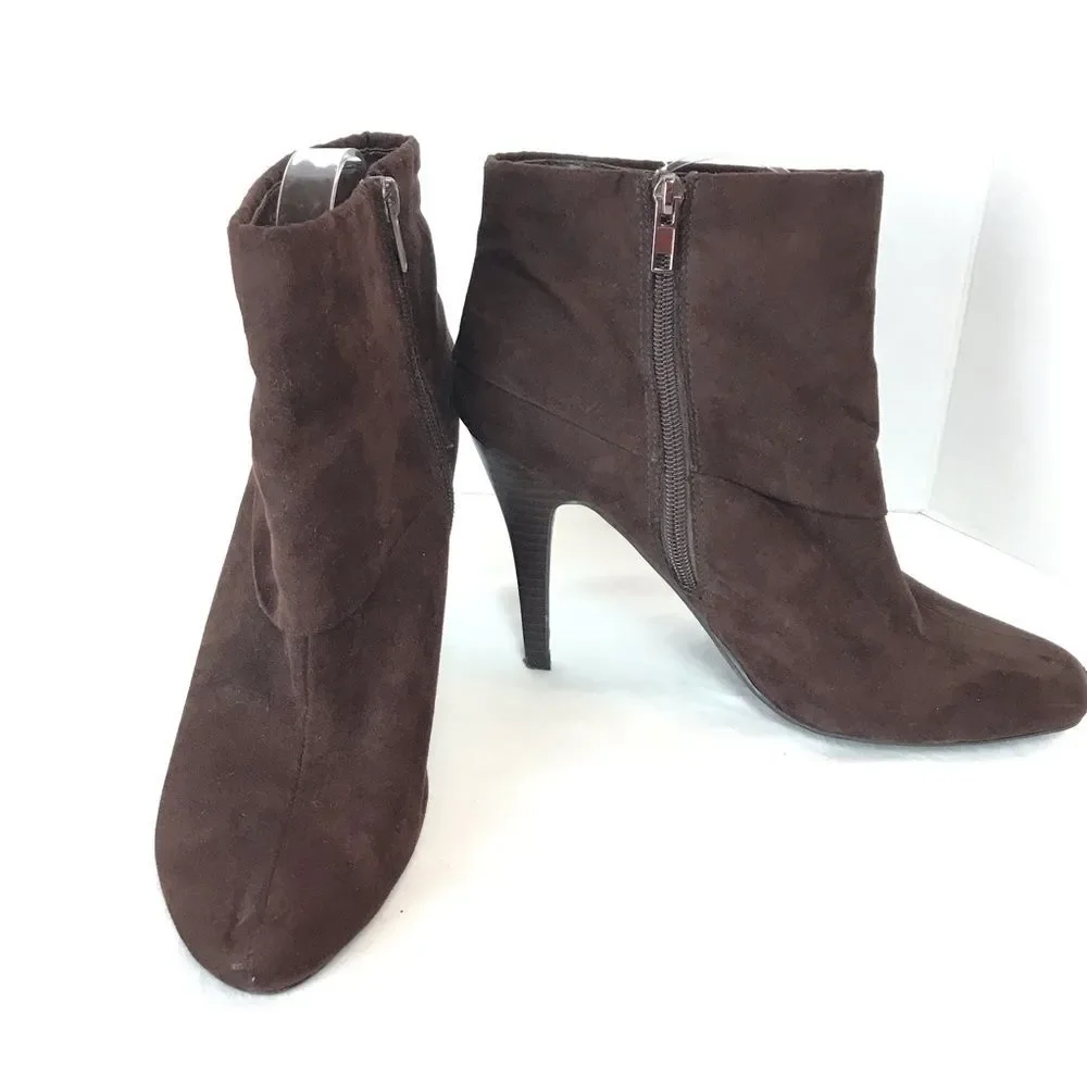 Marc Fisher Vallay 4 Brown Ankle Booties Sz 9